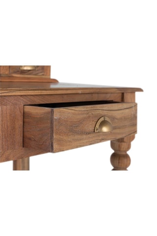 Coiffeuse 5 tiroirs en acacia - 87 x 63 x 53 cm