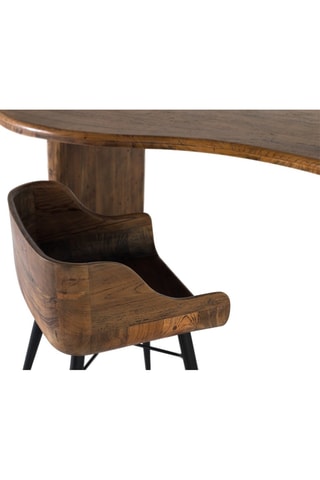 Tabouret de bar en teck - 45 x 70 x 40 cm