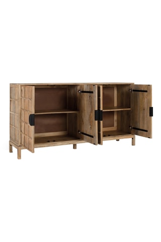 Buffet 4 portes en manguier - 175 x 91 x 40 cm