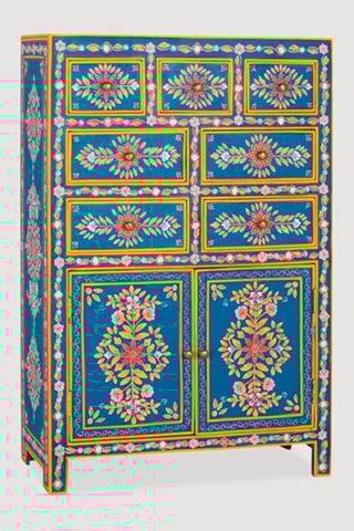 Buffet 2 portes - Bleu et jaune