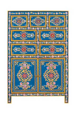 Buffet 2 portes - Bleu et jaune