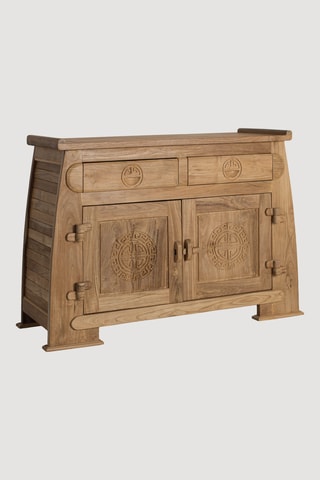 Buffet 2 portes en teck - 110 x 77 x 41 cm