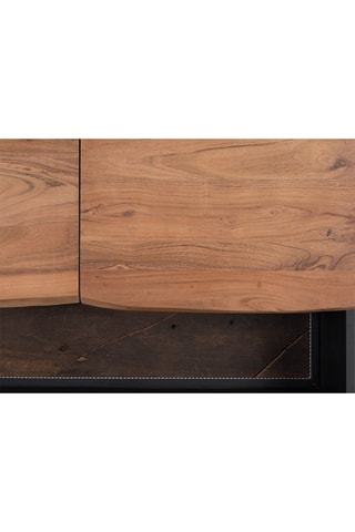 Buffet 4 portes - Naturel et noir