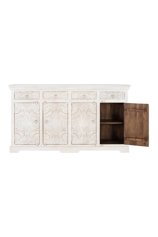 Buffet 4 portes en bois de manguier - 180 x 100 x 40 cm