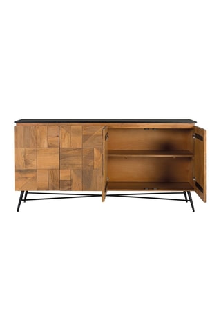 Buffet 4 portes en manguier - 170 x 85 x 40 cm