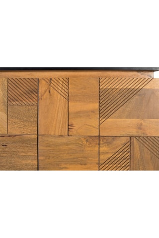 Buffet 4 portes en manguier - 170 x 85 x 40 cm