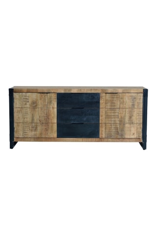 Buffet 2 portes en bois de manguier - 80 x 180 x 45 cm