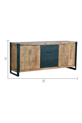 Buffet 2 portes en bois de manguier - 80 x 180 x 45 cm