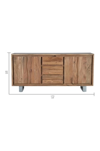 Buffet 4 portes en acacia - 172 x 82 x 45 cm