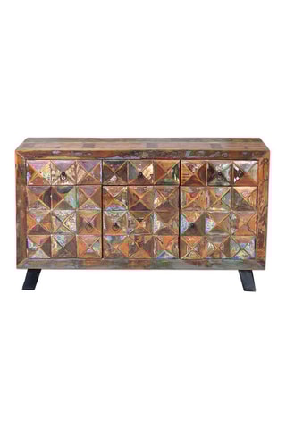 Buffet 3 portes en bois recyclé - 150 x 90 x 40 cm