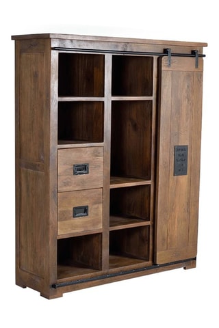 Buffet 1 porte en acacia - 140 x 170 x 45 cm