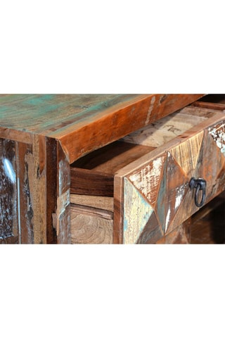 Buffet 2 portes en bois recyclé - 100 x 40 x 87 cm