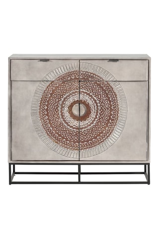 Buffet 2 portes en manguier - 100 x 32 x 90 cm