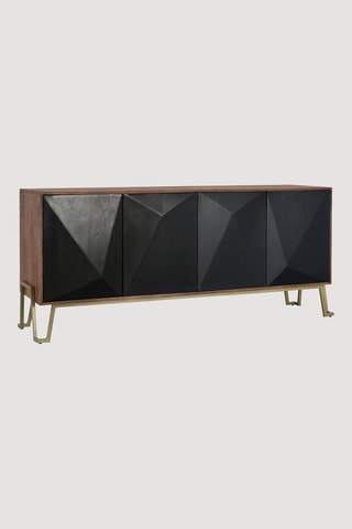 Buffet 4 portes en manguier - 80 x 180 x 46 cm