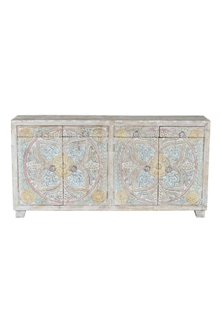 Buffet 4 portes en manguier - 180 x 40 x 96 cm