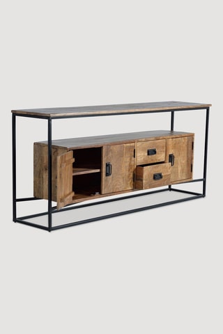 Buffet 3 portes en bois de manguier - 180 x 80 x 40 cm