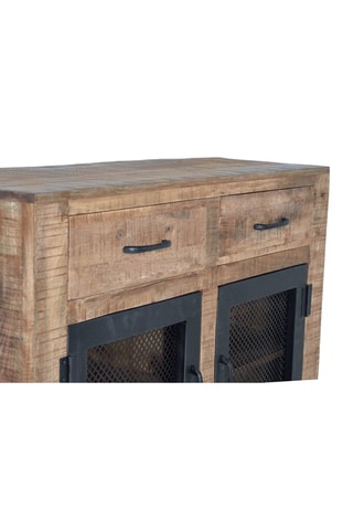 Buffet 2 portes en bois de manguier - 100 x 85 x 38 cm