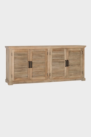Buffet 4 portes en bois de manguier - 200 x 90 x 48 cm