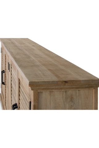Buffet 4 portes en bois de manguier - 200 x 90 x 48 cm