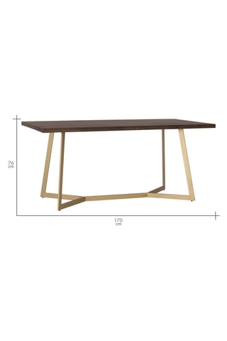Table à manger en bois de manguier - 76 x 170 x 90 cm