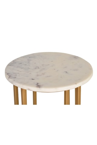 Table d'appoint en marbre - 30 x 50 x 30 cm
