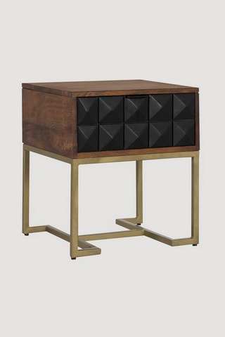 Table de chevet 1 tiroir en manguier - 45 x 50 x 47 cm