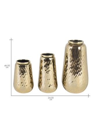 3 vases - 20/31/42 cm - Doré