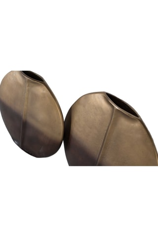 2 vases - 35 x 38 x 12 / 30 x 32 x 11 cm - Doré