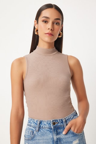 2 camisolas de alças - Bege e coral