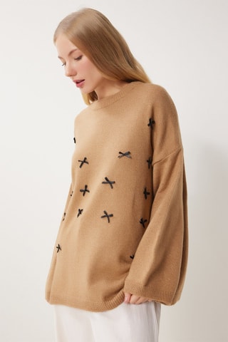 Camisola oversize - Bege