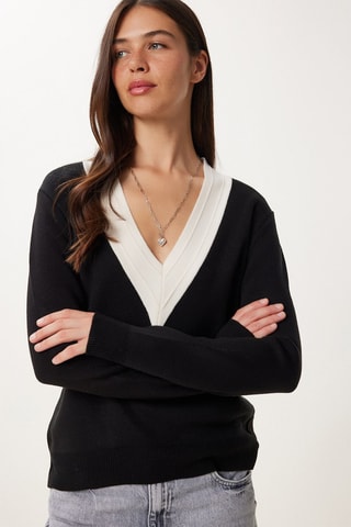 Camisola regular - Preto