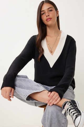 Camisola regular - Preto