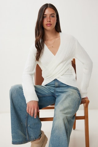 Camisola regular - Branco