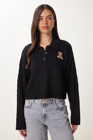 Camisola regular - Preto