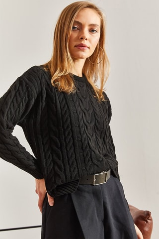 Camisola regular - Preto