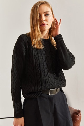 Camisola regular - Preto