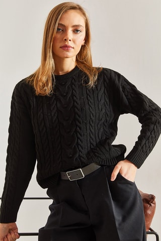 Camisola regular - Preto