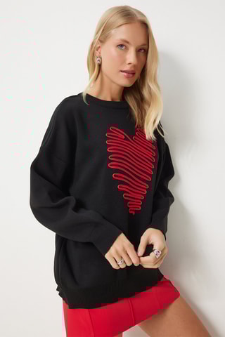 Camisola oversize - Preto