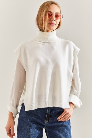 Camisola sem mangas - Cru