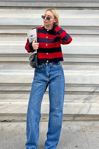 Casaco de malha - Vermelho