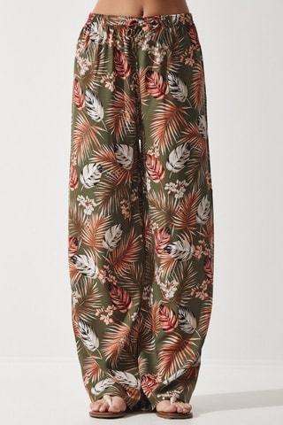 Calças palazzo - Caqui