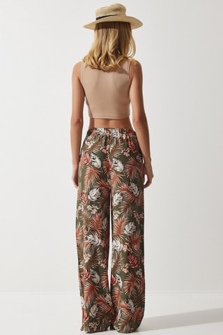 Calças palazzo - Caqui