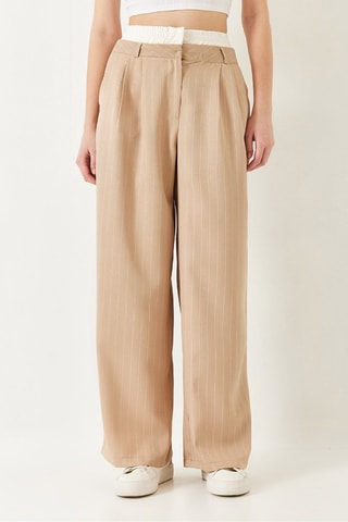 Calças loose - Bege