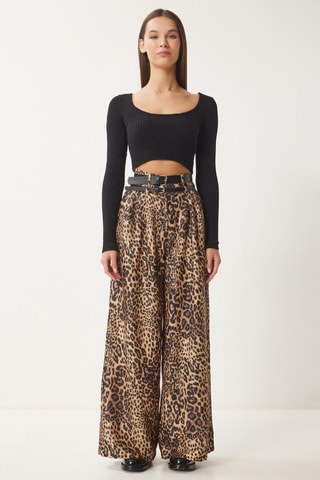 Calças - Bege e preto