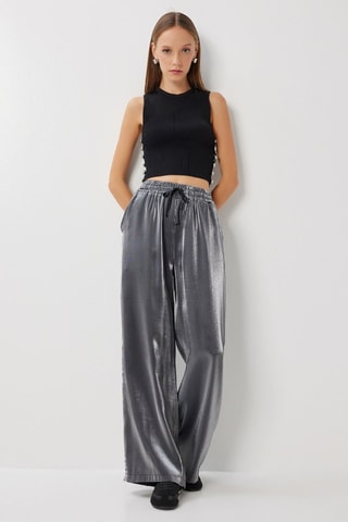 Calças wide legs - Antracite