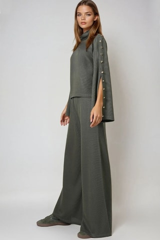 Top e calças - Caqui