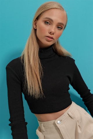 Crop top slim - Preto