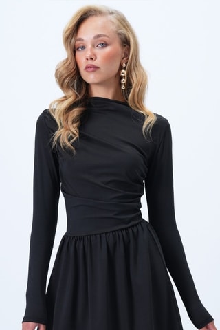 Vestido regular - Preto