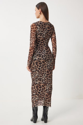 Vestido justo - Castanho