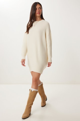 Vestido-camisola - Bege